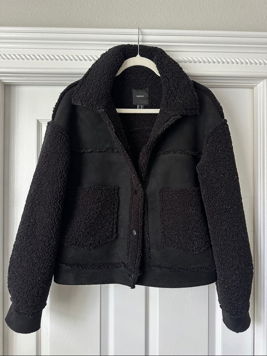 Forever 21 Jackets & Blazers - Forever 21 Black Teddy Sherpa Jacket